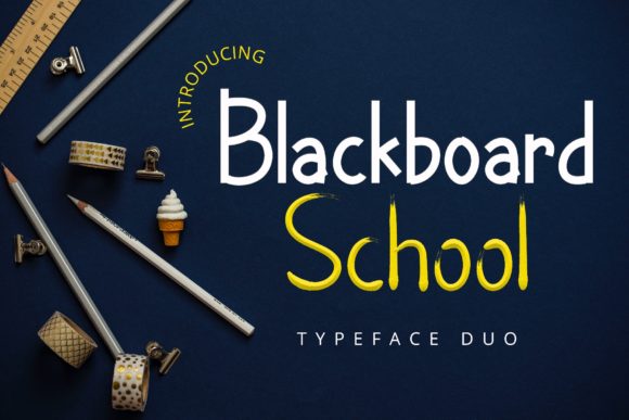 Blackboard School Font: A Playful Typeface for Digital Design