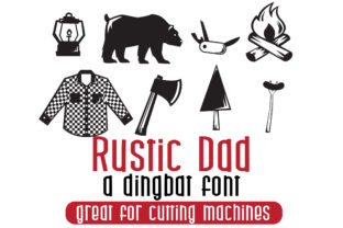 Rustic Dad: A Bold Dingbat Font with Heartfelt Charm